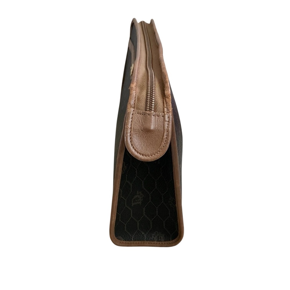 Christian Dior Brown Honeycomb Pattern Toiletry Bag - Picture 5 of 12
